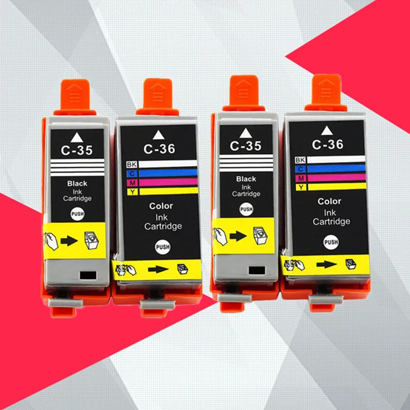 4PK совместимый чернильный картридж для Canon PGI 35 CLI 36 pgi35 cli36 PIXMA iP100 струйный