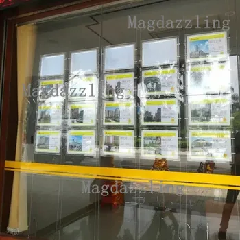 

Landscape A4 Ultra Slim Acrylic Frame Double Sided LED Illuminated Window Display Light Panels for Real Estate Agent