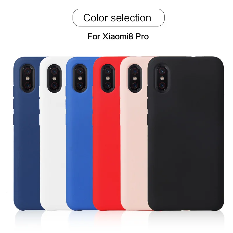 For Xiaomi Mi 8 Pro Case TPU Silicone In Silky Soft Touch Cover Case for Xiaomi Mi 8 Lite Mi 8 Pro Fundas for Xiaomi mi 8 Cases