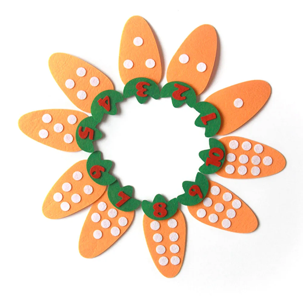 Kids Montessori Toys Materials DIY Non-woven Math Toys Numbers Counting Toy Educational Learning Toys for Children Teaching Aids