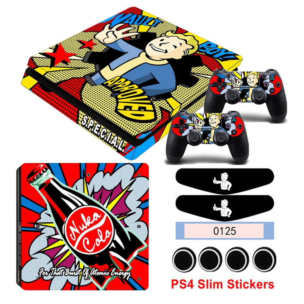 

Game Style Skin Decals PS4 Slim Stickers Skins For Playstation 4 Slim Console&Controller Gamepad Vinyl Protective Sticker