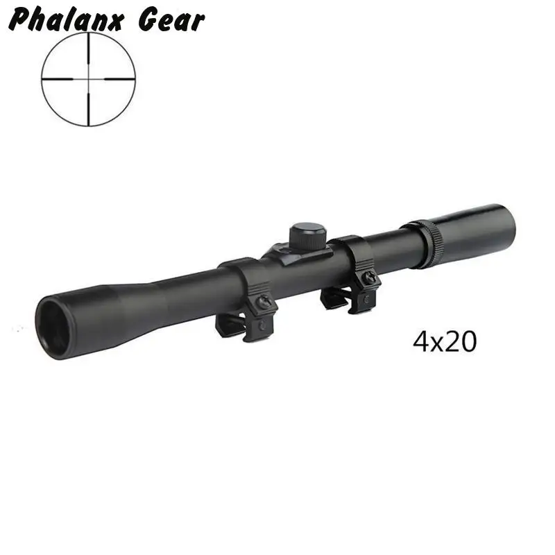 

Riflescope 4x20 Rifle Scope Jacht Sniper Airsoft Reticle Sight Scope Tactical Optics Holografische Sight Hunting Air Rifle Scope