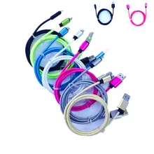 1000 шт., длина 1 метр, 3FT Алюминий сплав плетеный нейлоновый кабель микро-usb для V8 Зарядное устройство для samsung S7 S6 Android телефон