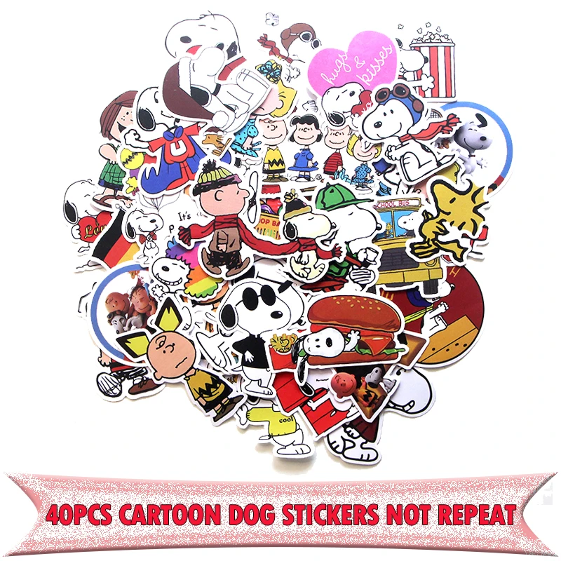 

40pcs cartoon dogs Creative badge DIY decorative stickers Cartoon style for DIY PC wall notebook phone scrapbooking E0010