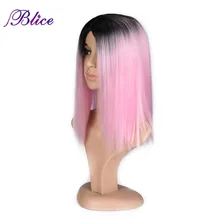 Blice# 1b/розовые прямые синтетические парики для женщин средней длины волос Боб парик термостойкие БОБО прическа Косплей парики