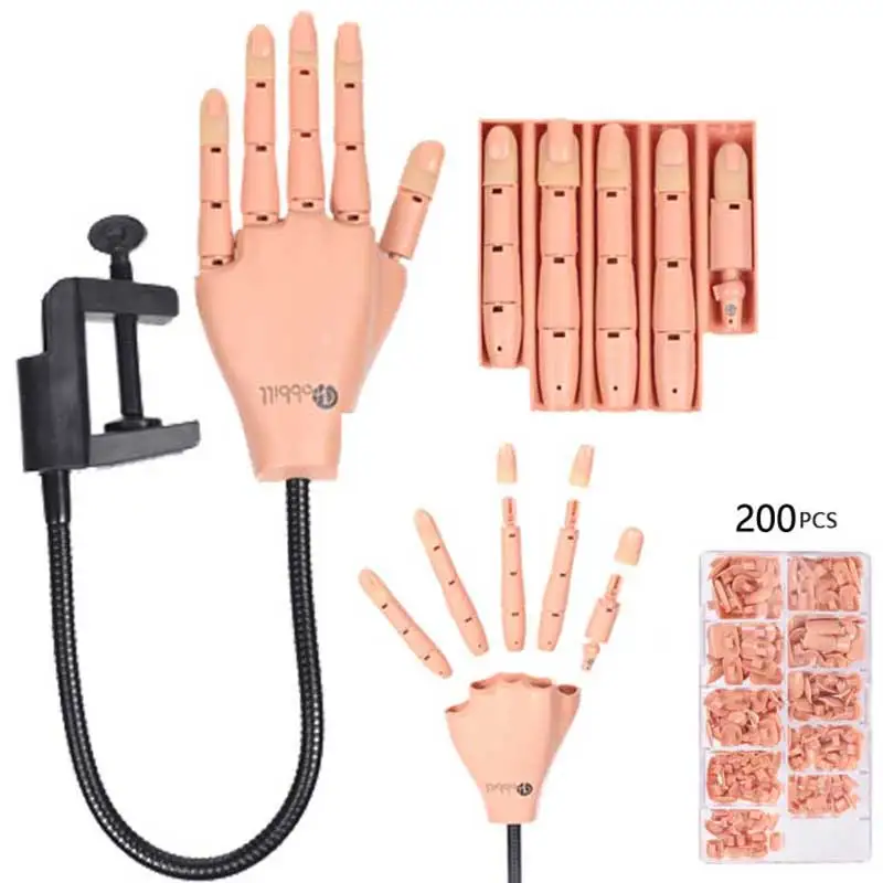 

manicure Exercises Prosthetic Hands Can Be Flexed Movable Joints Removable Fingers Removable Fingers With 200 Nails.