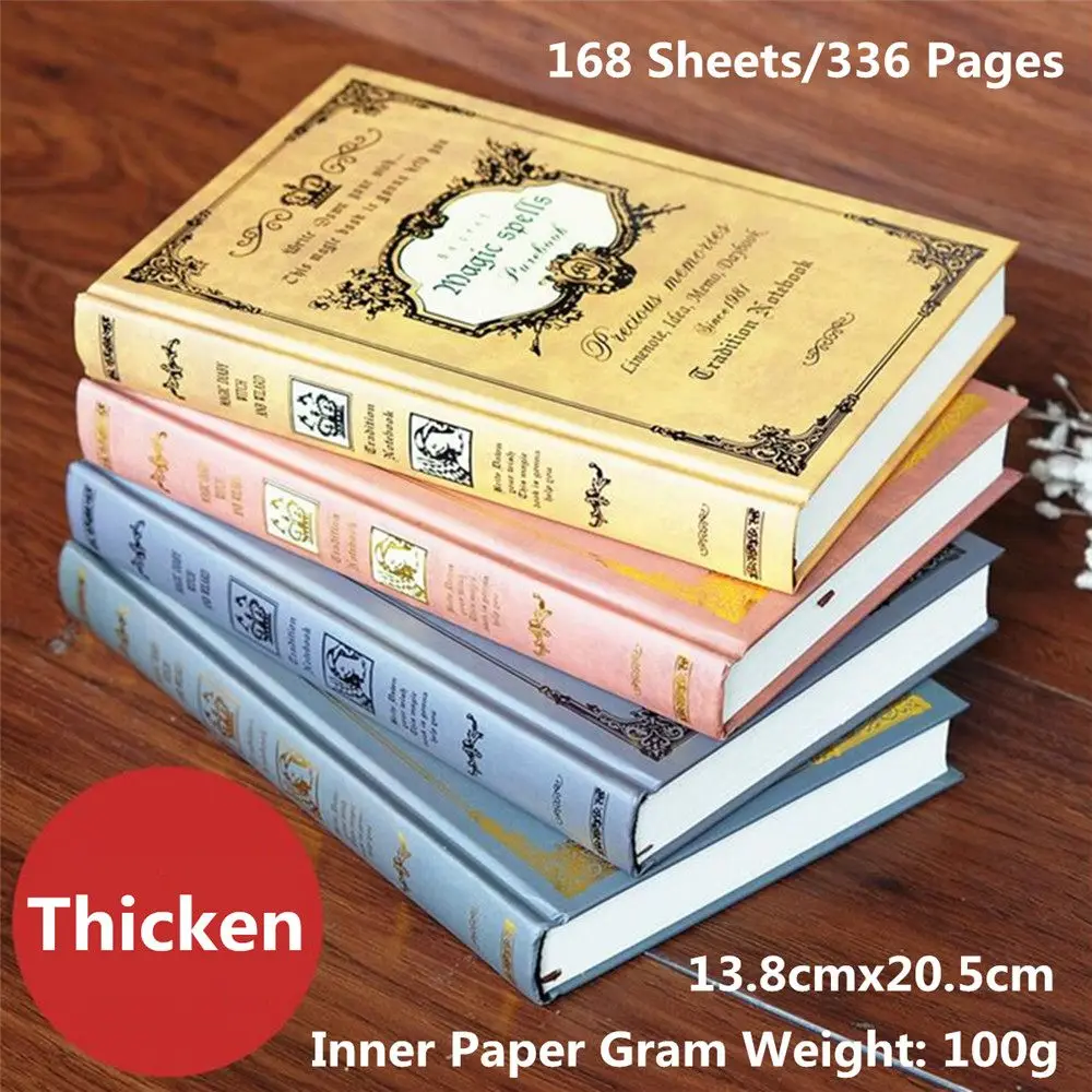 

A5 Notebook Vintage Hard Cover Daily Diary Planner Stationery Writing Pads Business Study Journal Gift School Supplies Students