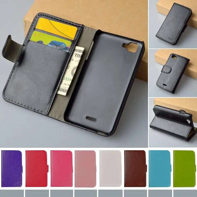J&ampR brand Luxury Wallet PU Leather Stand Flip Case for Wiko Kite cover Book Style Phone Cases with card holder 9 Colors |