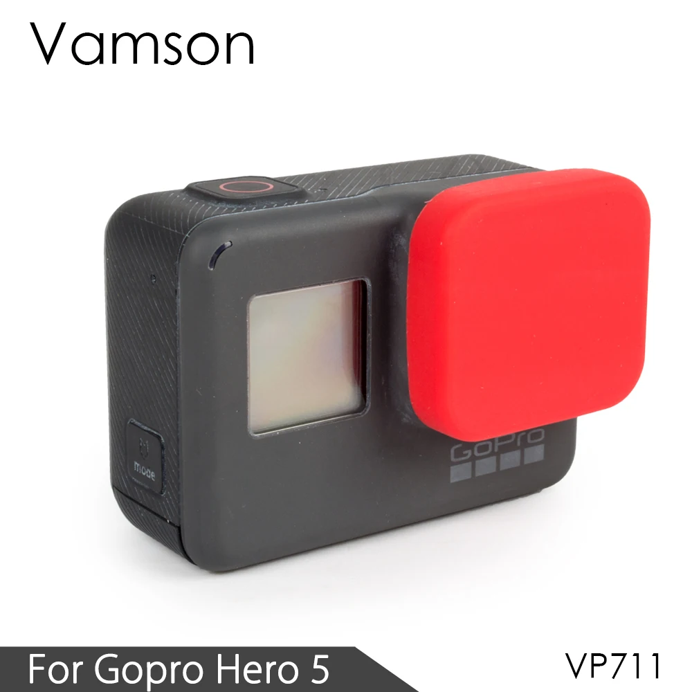 Vamson для GoPro Hero 6 5 Аксессуары Защитный чехол силиконовый Крышка объектива камеры для Go Pro Hero 6 5 камера VP711 - Цвет: VP711Red