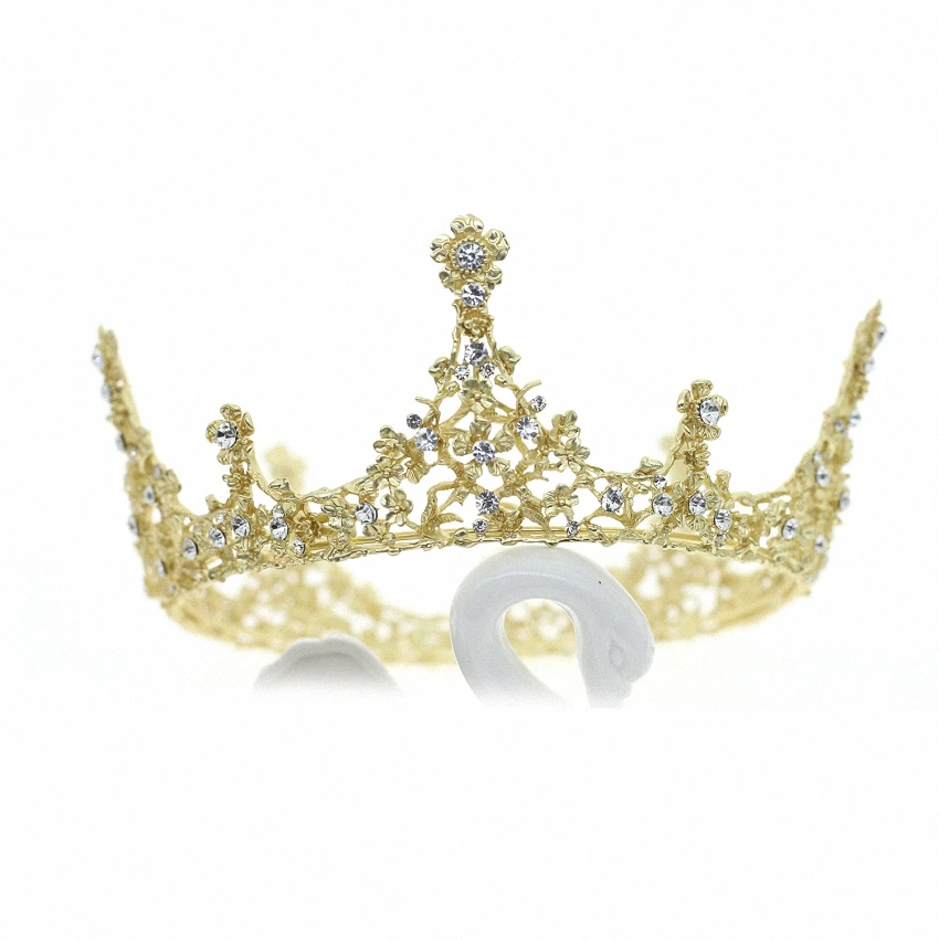 

Wedding Crown Golden Plated Wedding Pageant Crowns Bridal Tiaras Crystal Tiaras and Crowns headband Tiaras for Women