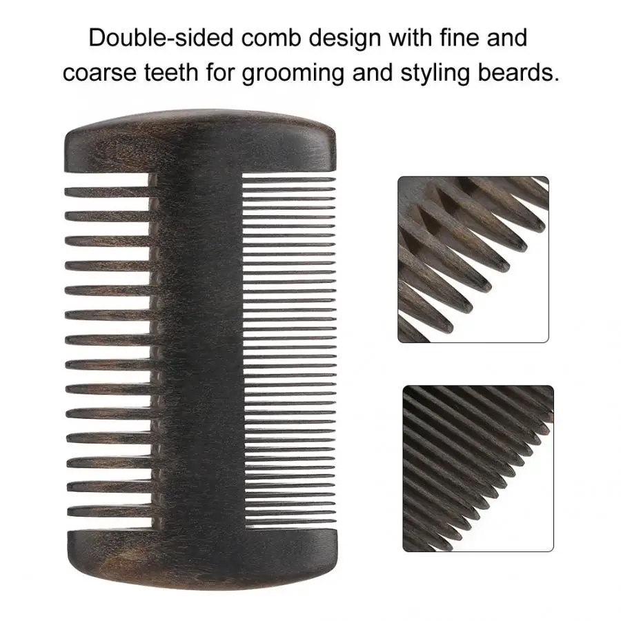 Щетка для бритья Ebony Shaper Усы с черной сумкой из искусственной кожи укладки гребня
