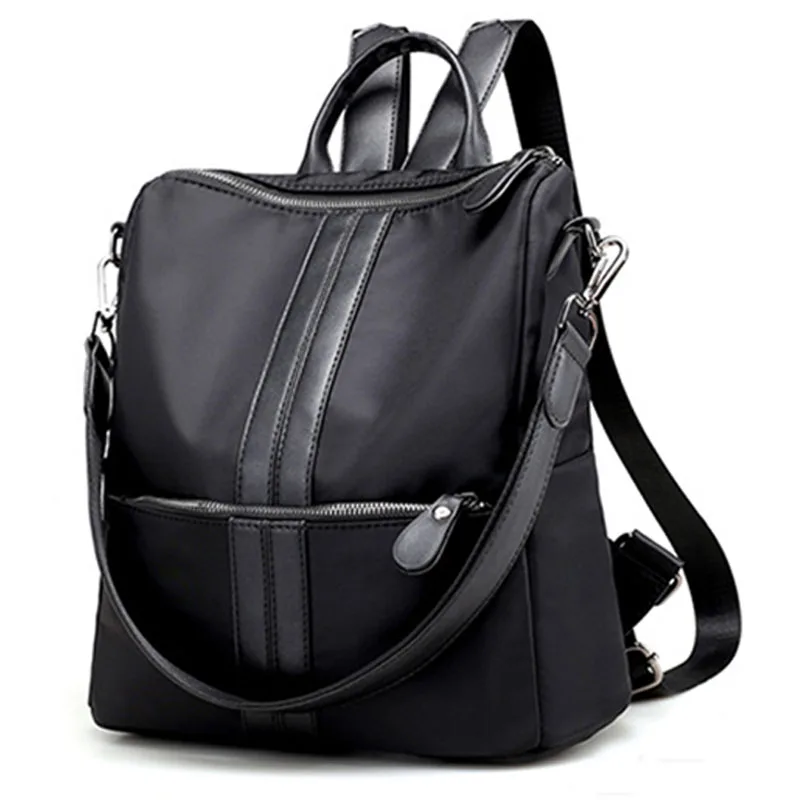 

2017 New Fashion Women Backpack Canvas Nylon Oxford Spinning Multifunction Big Bag Famous Designer Chain Shoulder Bag