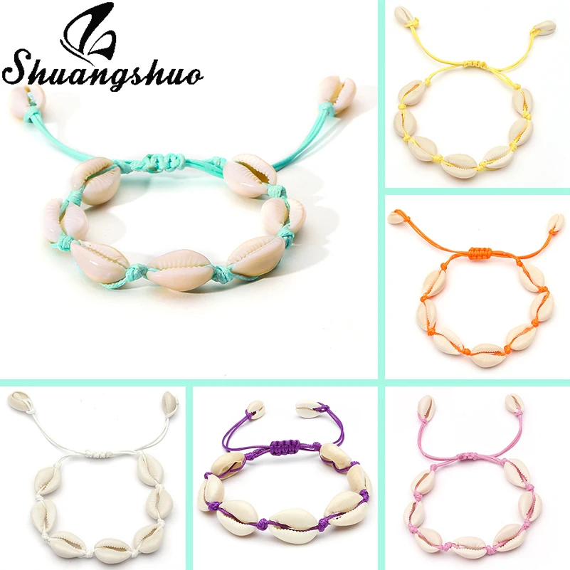 Женский браслет Shuangshuo Boho браслеты с веревкой женские счастливые амулетами