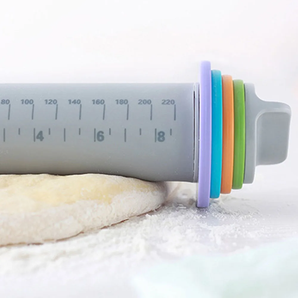 Регулируемый торт тесто ролик антипригарный Скалка силиконовый для придания формы мастике помадка весы выпечки кухонное оборудование для выпечки инструмент