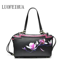 LUOFEIHUA Genuine Leather women bags for women New Luxury Embossed Handbags Brand Bags Handbags Women Designer Bags