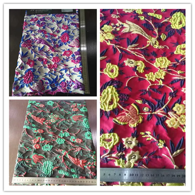 

Positioning flower jacquard fabric Italian dyed fashion jacquard brocade fabric jacquard dress fabric wholesale cloth HYG02