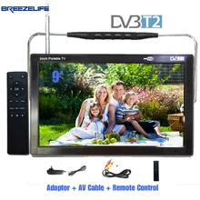 Breezelife TV LED TV Portable LED TV DVB-T2 DC12 Led 9 pouce 10 pouce USB Entrée HDMI HD Numérique De Voiture Portable DVB Portable LED TV