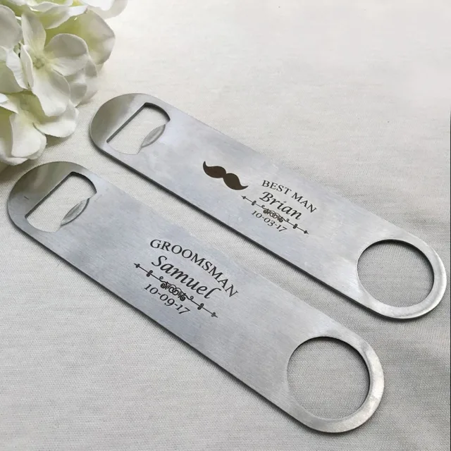 5pcs Personalized Engraved Stainless Steel Beer Bottle Opener 5pcs Personalized Engraved Stainless Steel Beer Bottle Opener Wedding Favors Customized Name Gifts 178 40mm