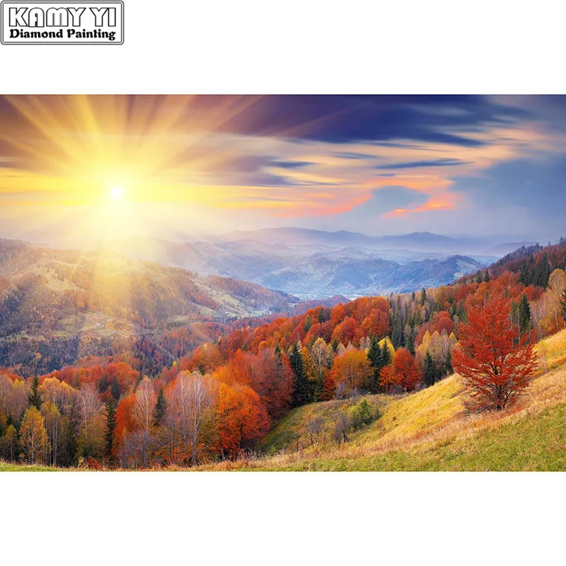 

5D DIY Full Square Diamond Painting Cross Stitch "Scorching sun" 3D Diamond Embroidery Rhinestone Mosaic Home Decor Gift