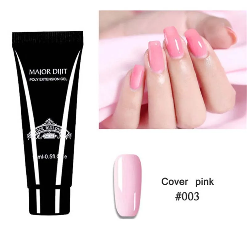 4colos Poly Gel Set UV Acryl Builder Polygel Fast Dry Nail Art Tools Design with 48pcs Quick Building Mold Tip