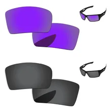 Черный и плазменный фиолетовый 2 пары Поляризованные Сменные линзы для очков 1 и 2 Солнцезащитные очки Рамка UVA и UVB Защита
