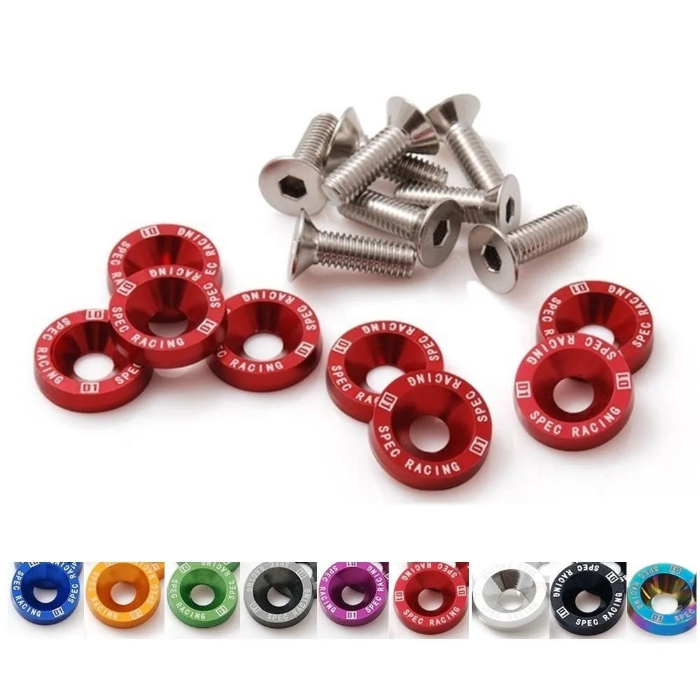 

D1 Spec 8Pcs M6x20 Headlights Bumpers Fender Washers Kit Color Fit For HONDA TK-DP01S-D1-FS
