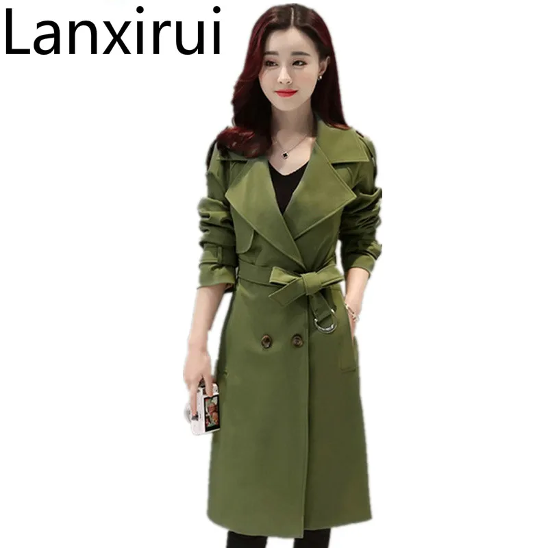 

2018 High Quality New Women Trench Coat Female Autumn Thin Casual Long Windbreaker Ladies Overcoat casaco feminino abrigos