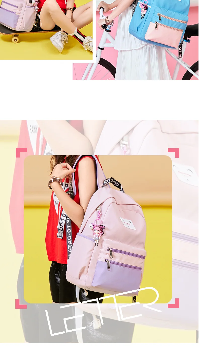 Backpack School Bag with Headphone Jack Backpacks with Charging Port Student Bag Female Multifunctional Backpack Child Backpacks (15)