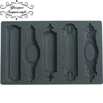 

Yueyue Sugarcraft Frame silicone mold fondant mold cake decorating tools chocolate gumpaste mold baking