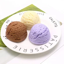 3 шт. искусственное мороженое шары Реалистичное моделирование еда десерты муляж мороженого модель магазинов приборы для декорации