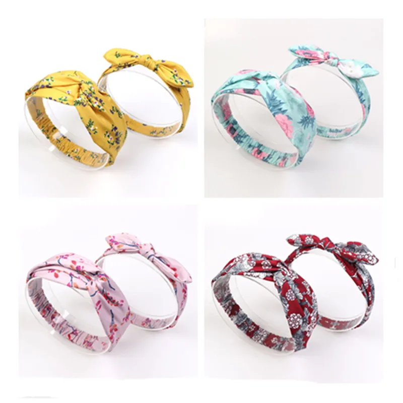Mother And Daughter Headband Summer Bohemia Women Girls Floral Knitted Headwraps Family Matching Hair Accessories H0388 huismerk kopen in de aanbieding