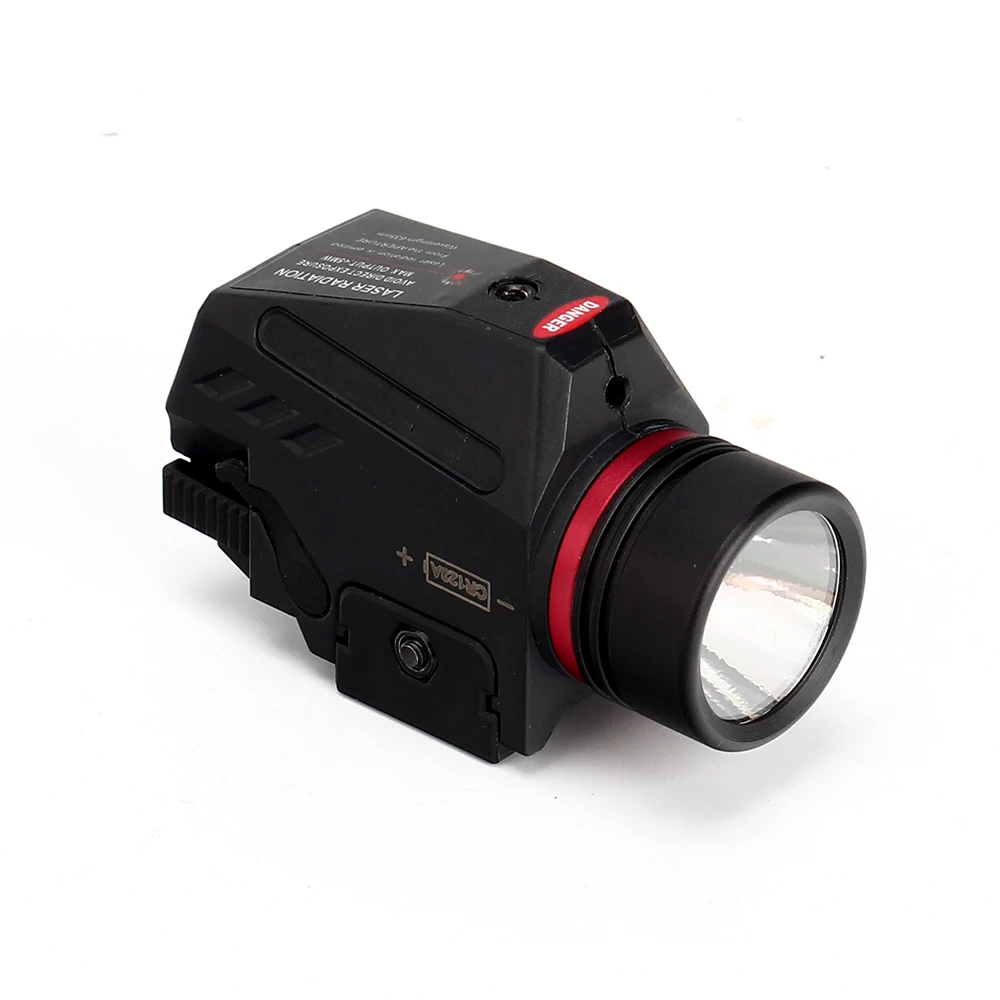 Material de Náilon para Weaver Montagem em Trilho Caça Tática Visão Laser Vermelho 150 Lúmen Lanterna Led Integrado Combo Picatinny