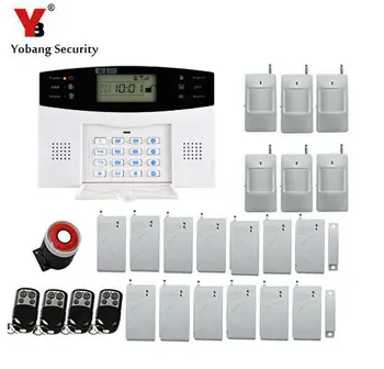 

Yobang Security Wireless Wired Alarm GSM SMS Home Alarm with PIR Detector Smart Alarm Support Russian/English etc. For Optional