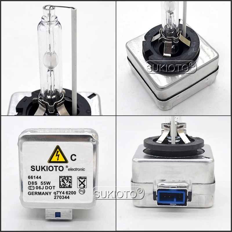 SUKIOTO 55W D1S D3S D8S xenon Headlight Kit 8000K D1S ballast Unit Controller 4300K 5000K 6000K D8S EDGE Escape Mustang Headlamp (3)