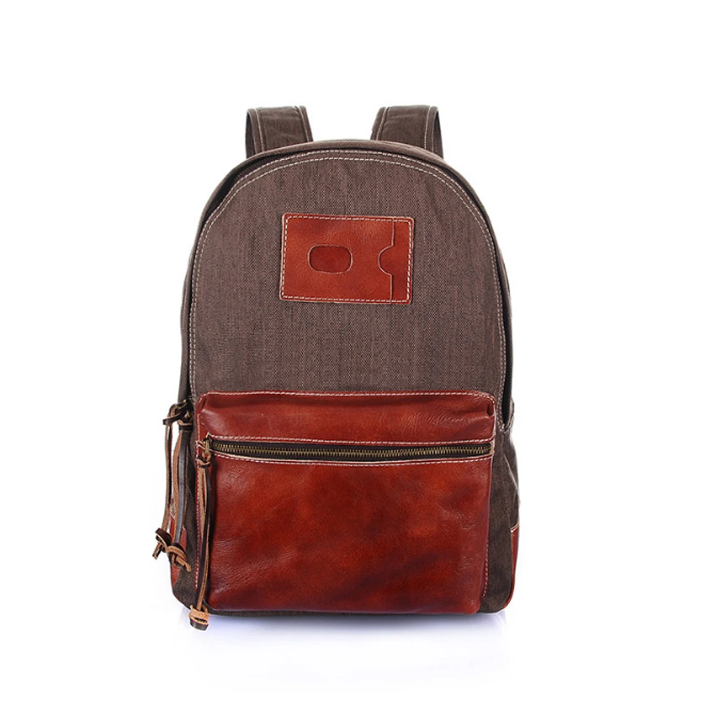 

Men's Retro Travel Backpack 17 Inch Computer Package Multi-function Women Knapsack Trend Big-capacity Canvas Bag