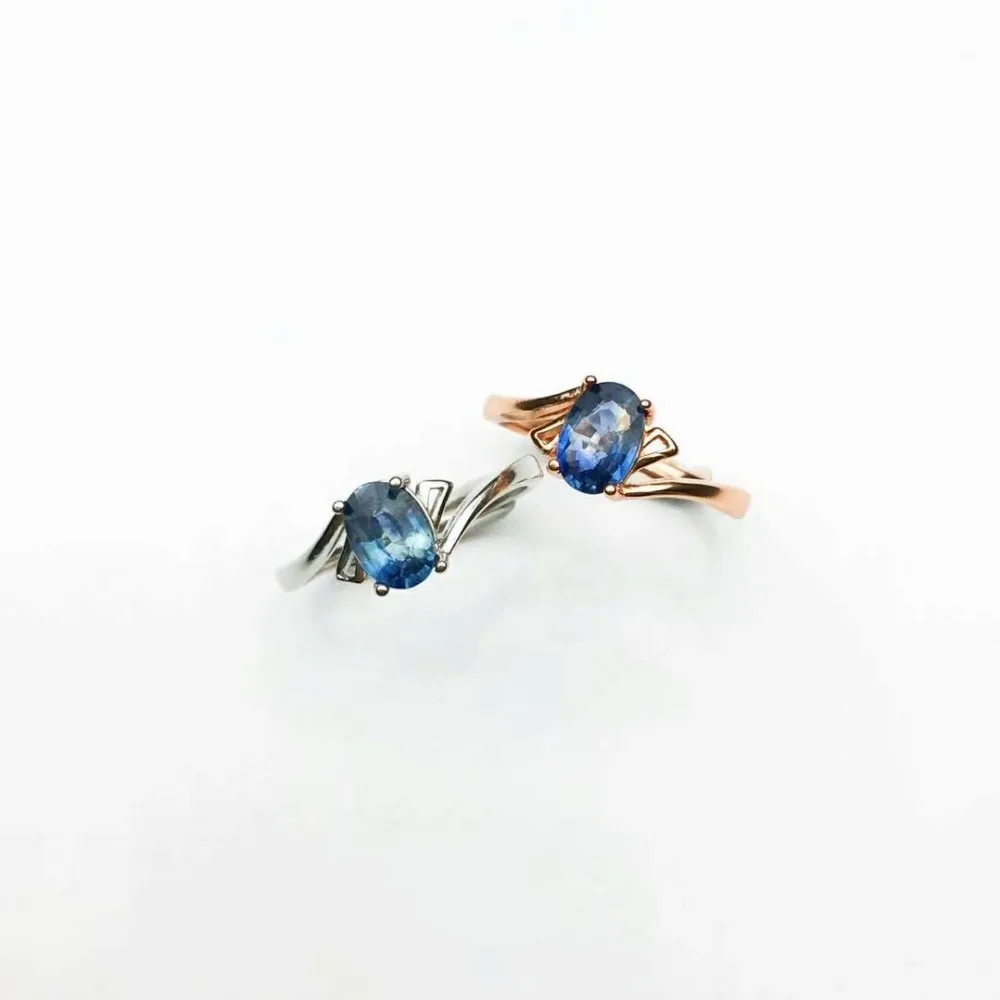 

shilovem 925 silver sterling real Natural sapphire rings party fine Jewelry women party plant trendy gift new cj050706agl