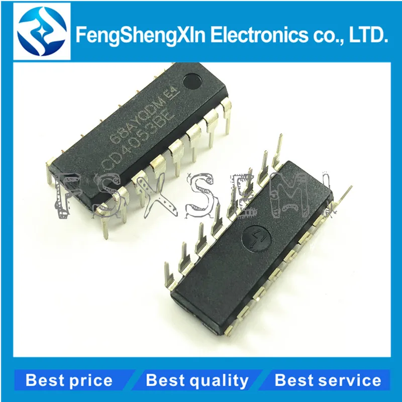 

10pcs/lot CD4053BE HEF4053BP CD4053 DIP16 CMOS Analog Multiplexers