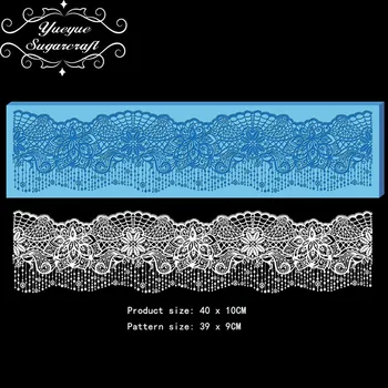 

Hot 1 pc Flower silicone lace mold fondant mold cake decorating tools chocolate gumpaste mold wedding cake decoraton