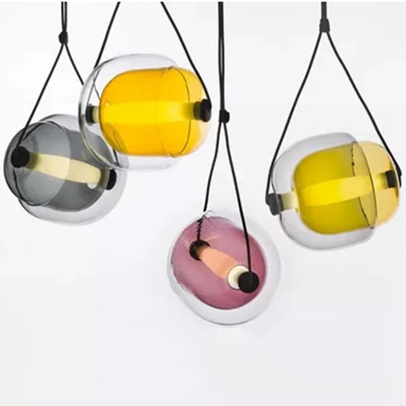 Modern Creative Glass Led Pendant Light Designer Czech Capsula Brokis Hanging Lamp For Living Room Dining Room Personalized Lamp (3)