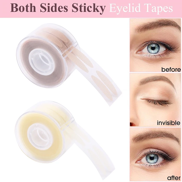 Best Offers 600pcs L/S Adhesive Clear Beige Eyelid Stripe Invisible Double Fold Eyelid Tape Stickers Big Eyes Decoration Makeup Eyelid Tools