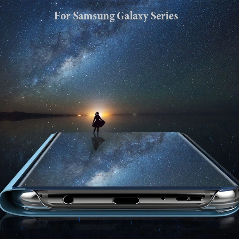 Smart Flip Case For Samsung Galaxy S6 S7 Edge S8 S9 J2 J4 J6 J8 A6 A8 Plus A7 A9 2018 A5 J3 J5 J7 Neo Core 2017 Grand Prime Case 07