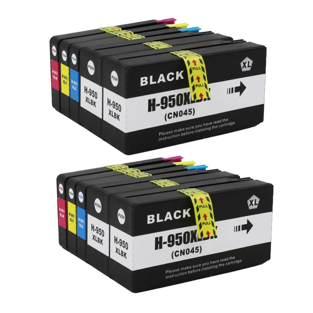 YLC 10pk 950 951 Kompatibel tinte patrone Für HP950 XL 951 XL für HP Deskjet 8600 8610 8615 8620 8630 8625 8660 8680 drucker Billig