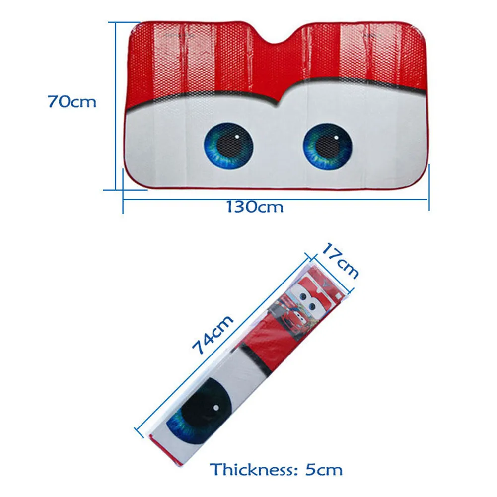 Автомобильный мультяшный складной солнцезащитный козырек 130*70 Автомобильная Солнцезащитная пленка для автомобиля, солнцезащитный козырек для переднего окна