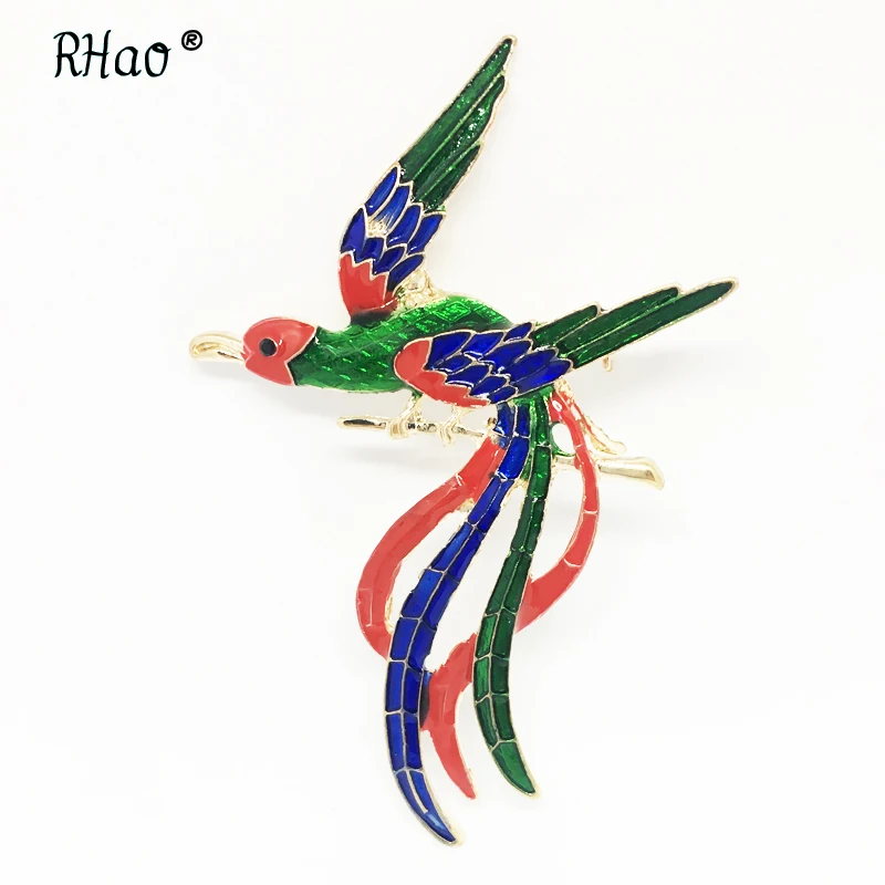 

colorful Enamel pins brooches for women men Colorful flying Phoenix birds wedding brooch pins for clothes buckle