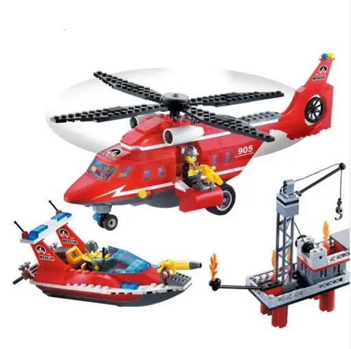 

Enlighten Models Building toy Compatible with Lego E905 404pcs Rescue Blocks Toys Hobbies For Children Model Building Kits