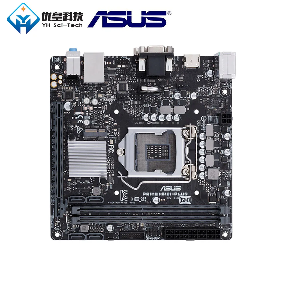 

Original Used Desktop Motherboard Intel H310 Asus PRIME H310I-PLUS LGA 1151 Core i7/i5/i3/Pentium/Celeron DDR4 32G Mini-ITX