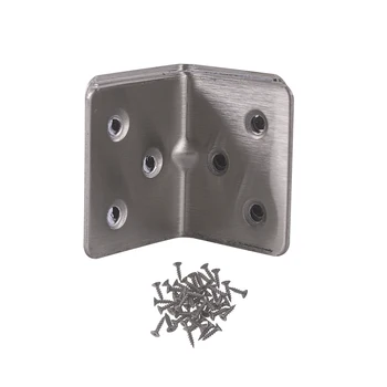 

10 Pieces 6 Holes Stainless Steel Corner Brace 90 Degree Joint Angle Shelf Bracket Support Wall Hanging 38 x 30 x 30mm with 50 S