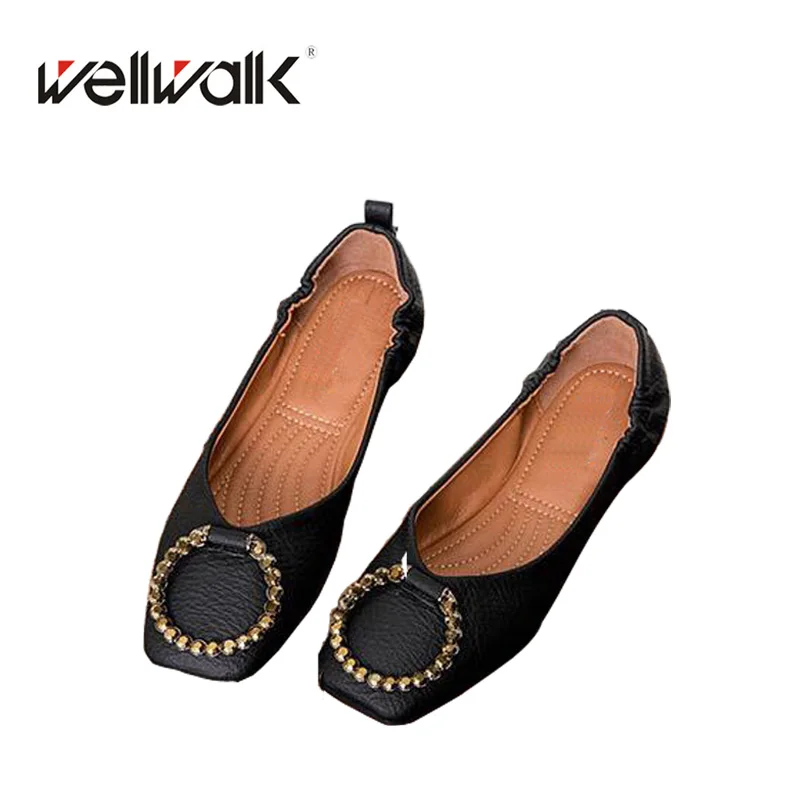 

2018 ladies shoes women Ballerins fashion ballet flat casual comfortable shoes square toe slip on bowknot shoes new arrival