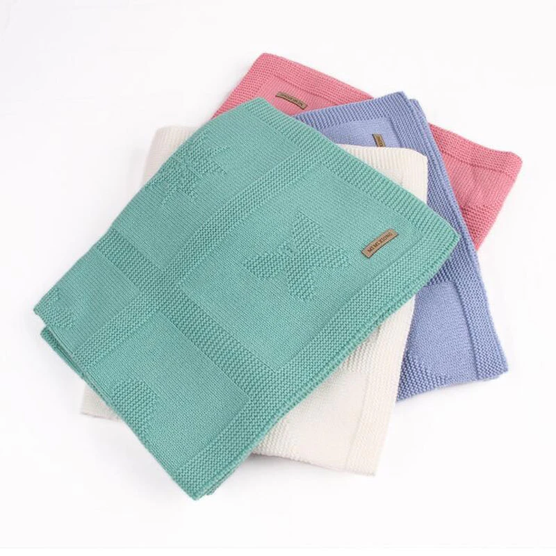Butterfly Pattern Knitted Baby Blanket For Newborn Soft Baby Quilt Cart Blanket Baby Swaddling Children S Beding Small Blankets Blanket Swaddling Aliexpress