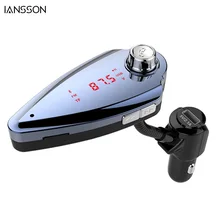 Bluetooth Car Kit T6S Handsfree Wireless FM Transmitter Mp3 Player 5V 2.1A USB Car Charger Support SD/TF Card Voice Prompt